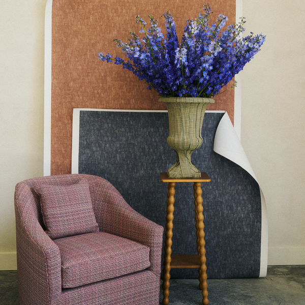 Alder Wallpaper in Dark Denim
