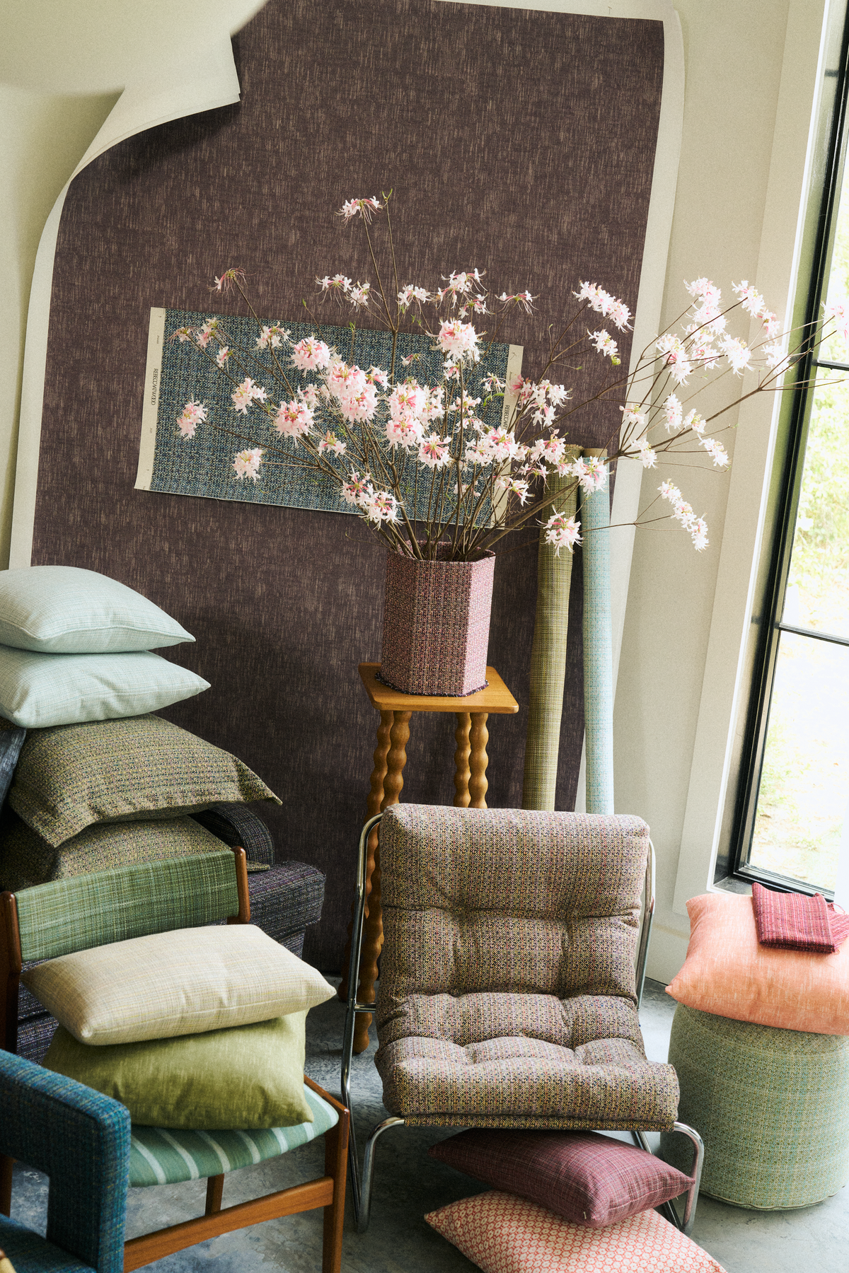Alder Pillow in Soft Tangerine