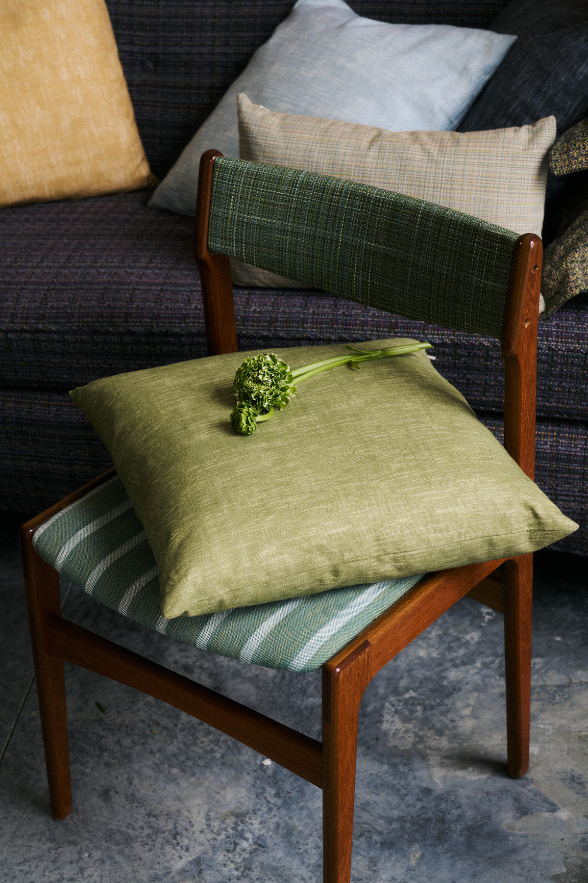 Alder Fabric in Kelp Green