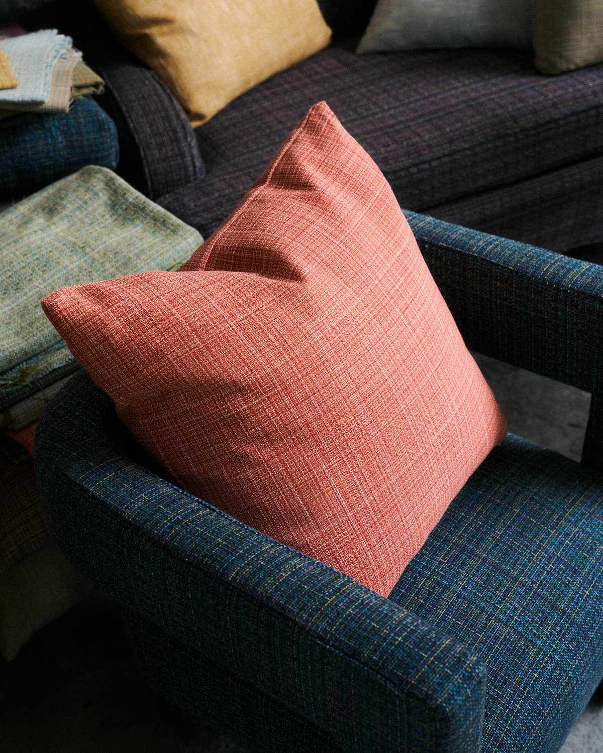 Park Pillow in Deep Coral