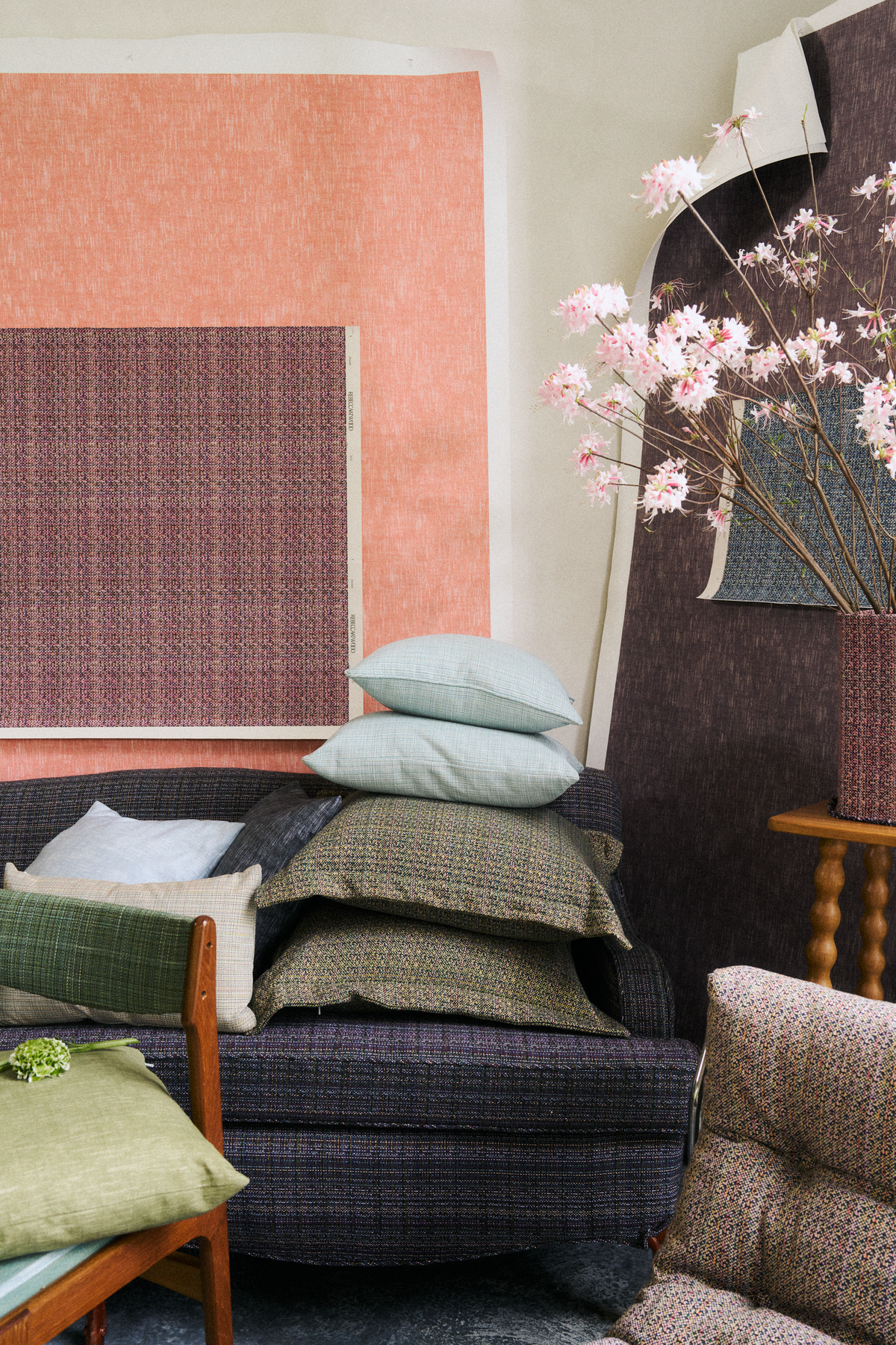 Bramble Wallpaper in Amaranth