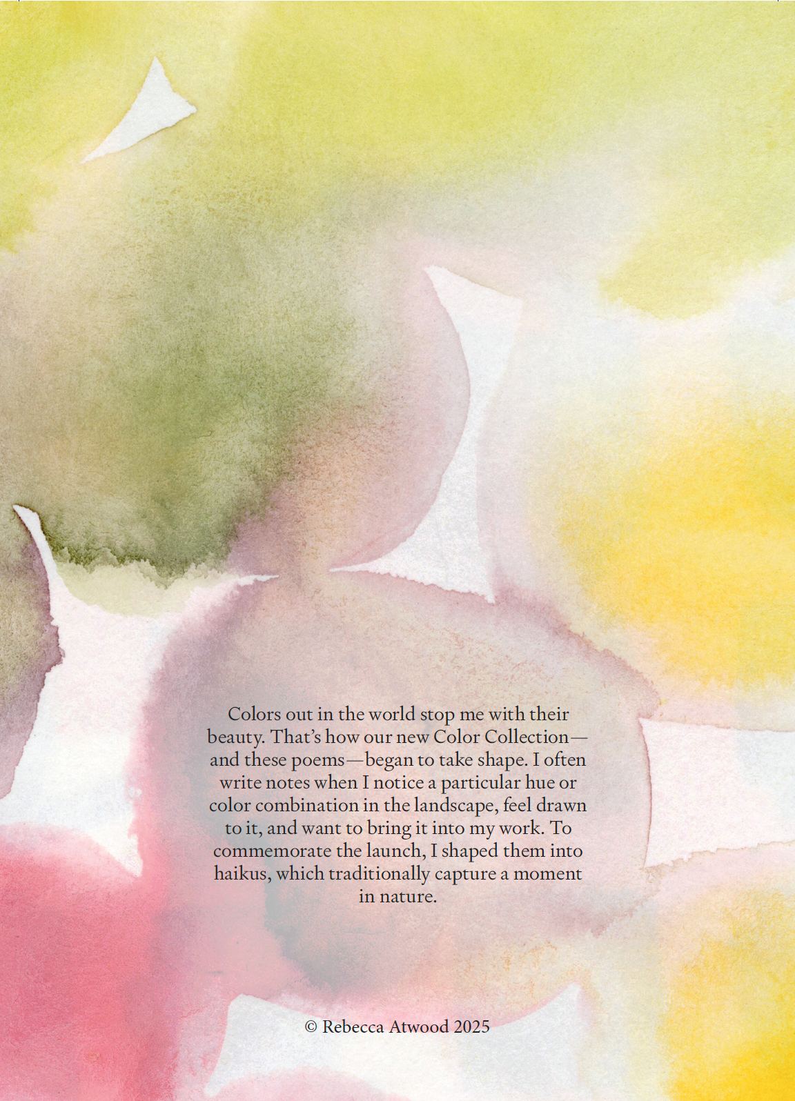 Rebecca Atwood's Color Poems Vol. 1