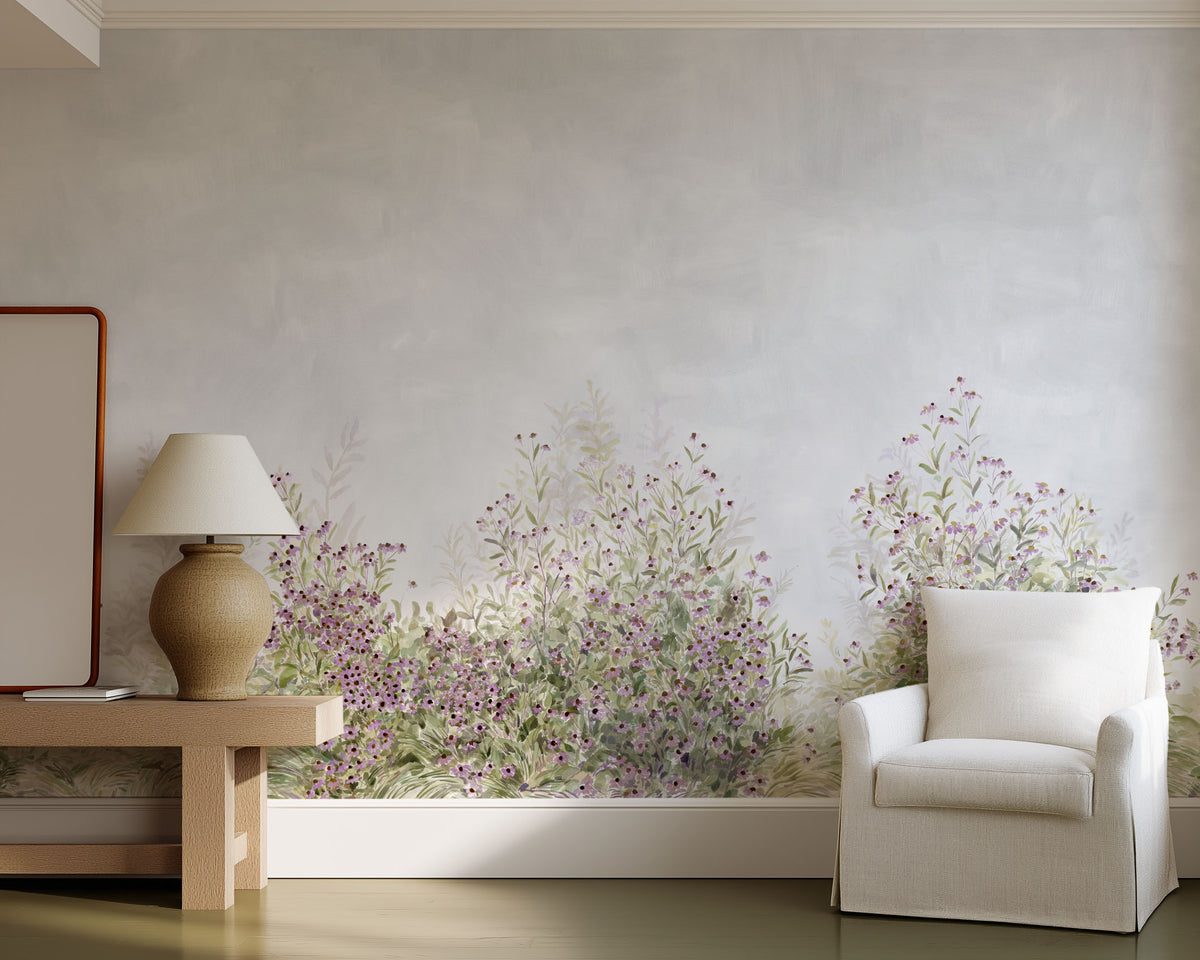 Coneflower Mural in Purple