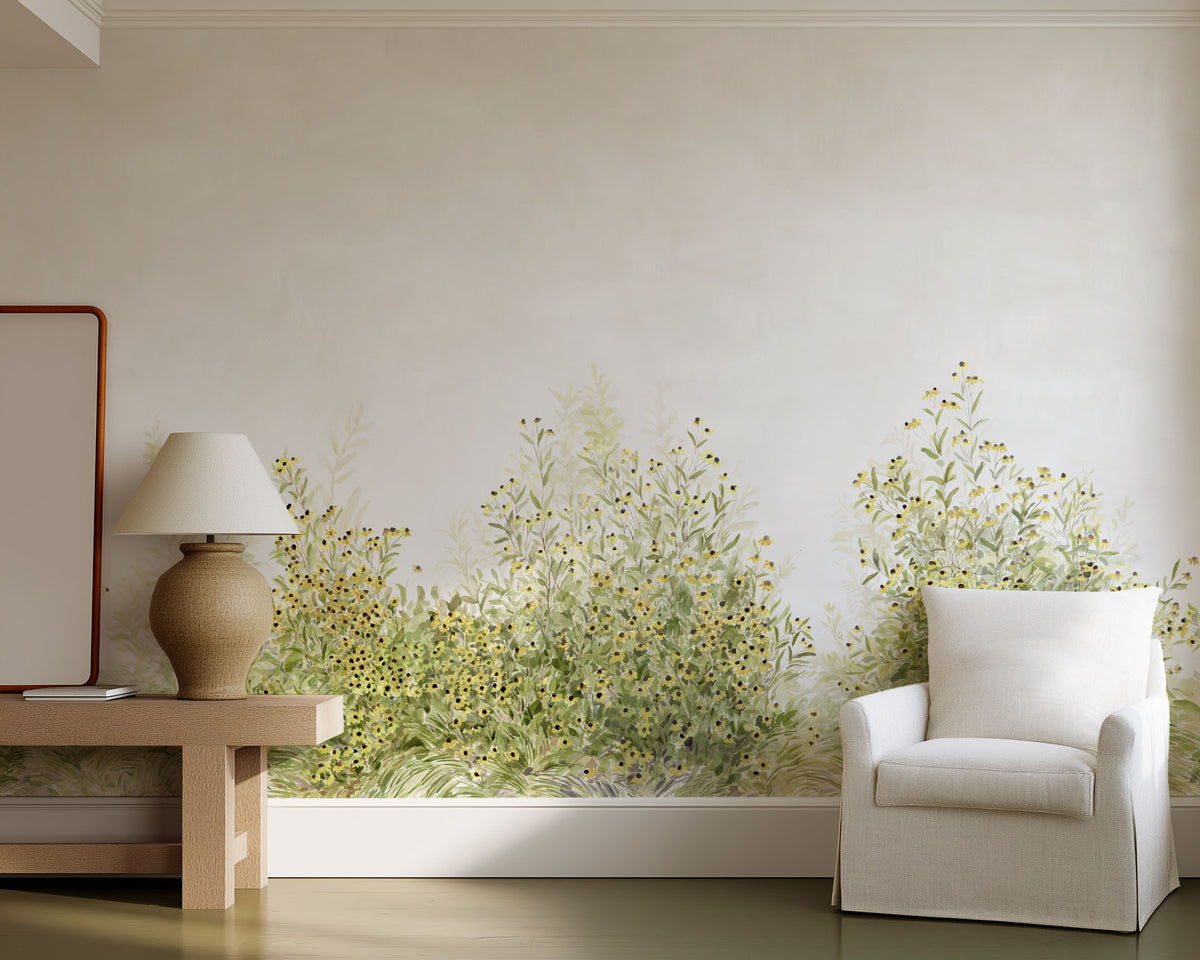 Coneflower Mural in Yellow