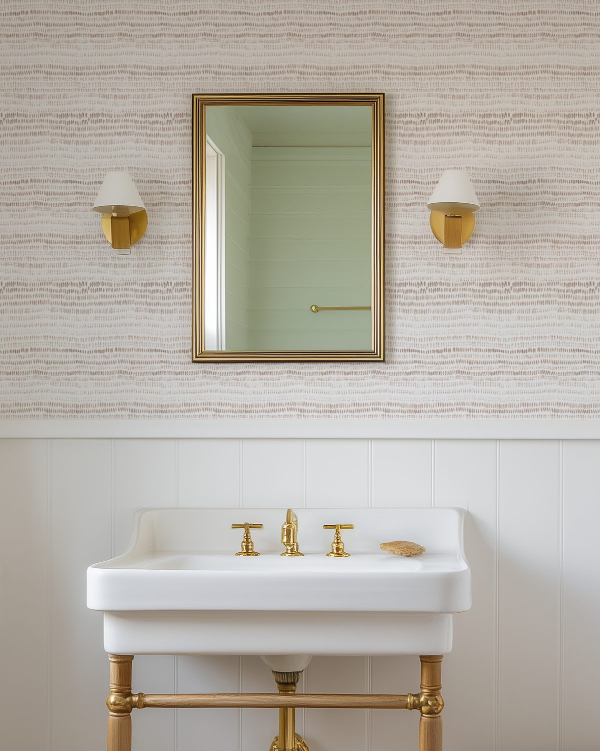 Dashes Wallpaper in Taupe