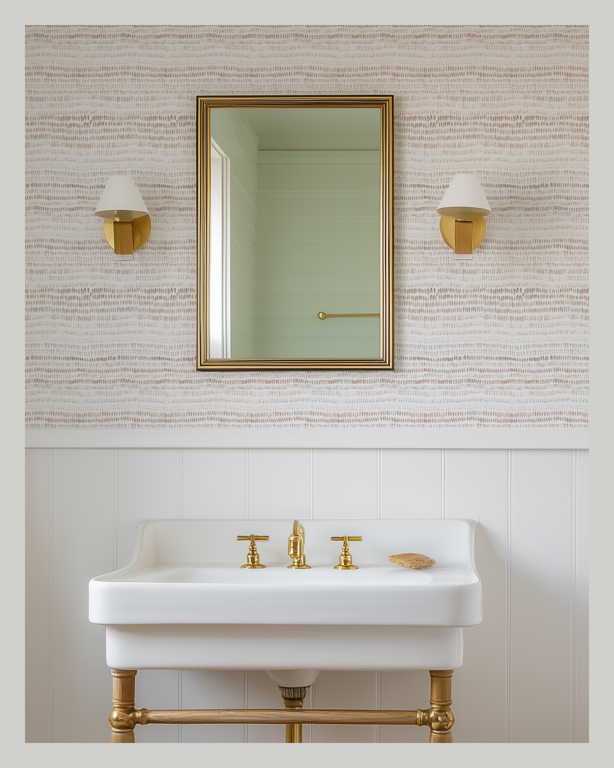 Dashes Wallpaper in Taupe