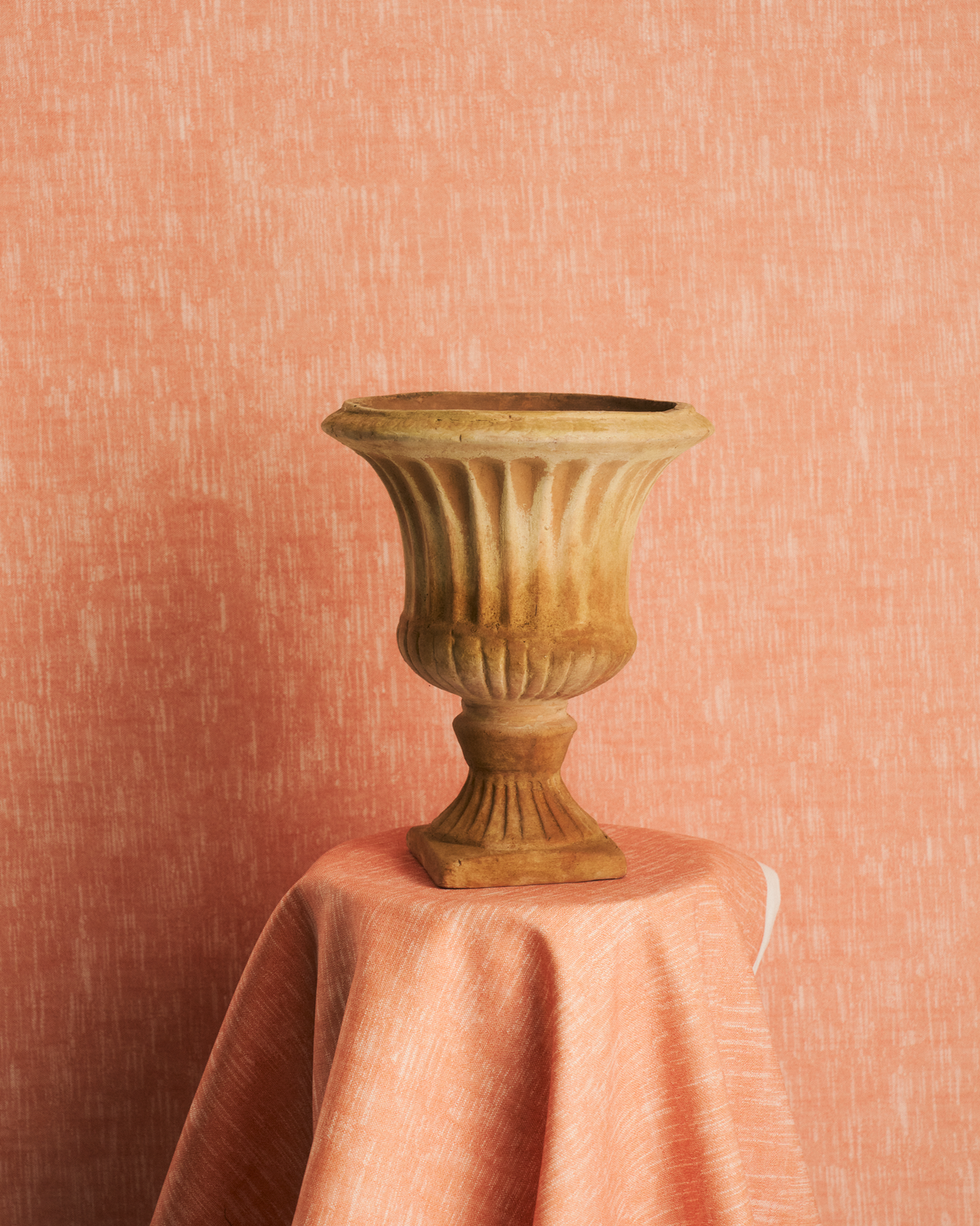 Alder Wallpaper in Soft Tangerine