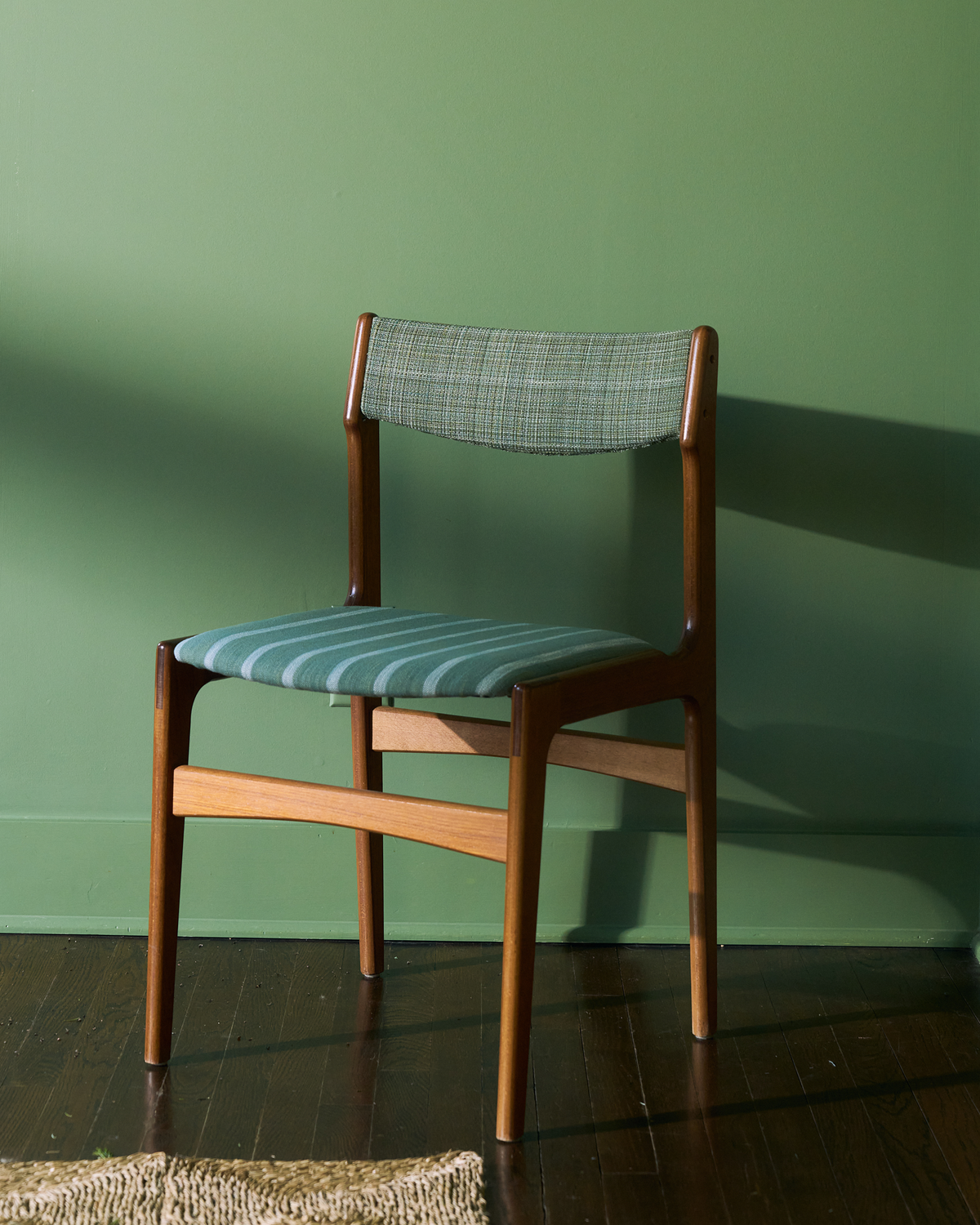 Market Stripe Fabric in Green