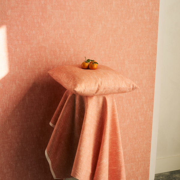 Alder Fabric in Soft Tangerine