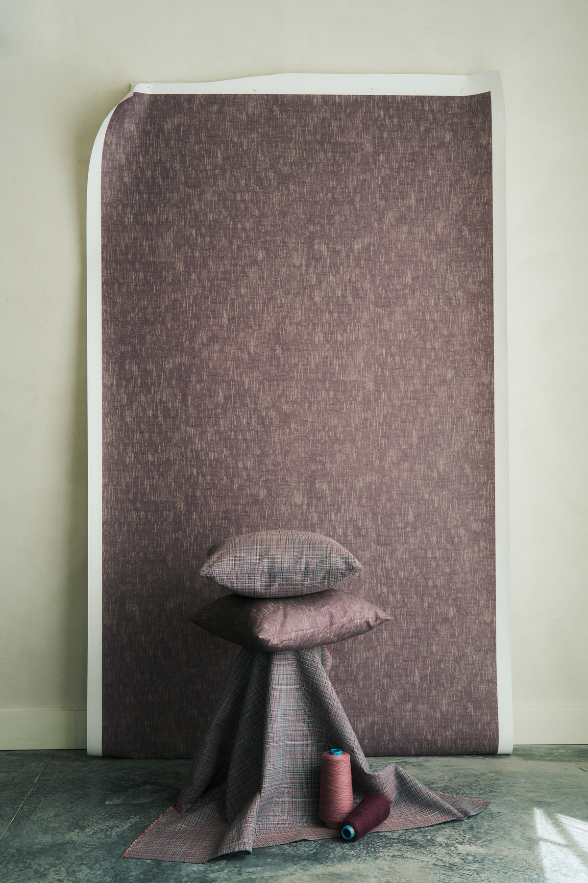 Alder Fabric in Eggplant
