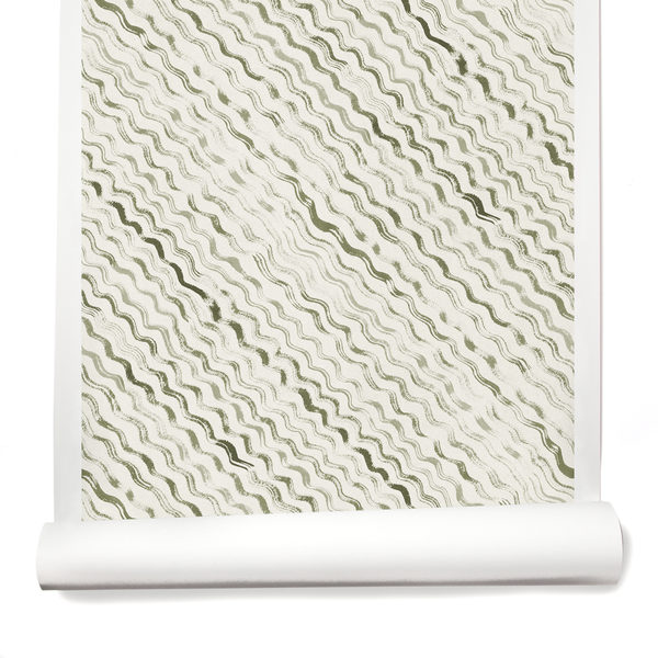 Diagonal Waves Wallpaper in Grass