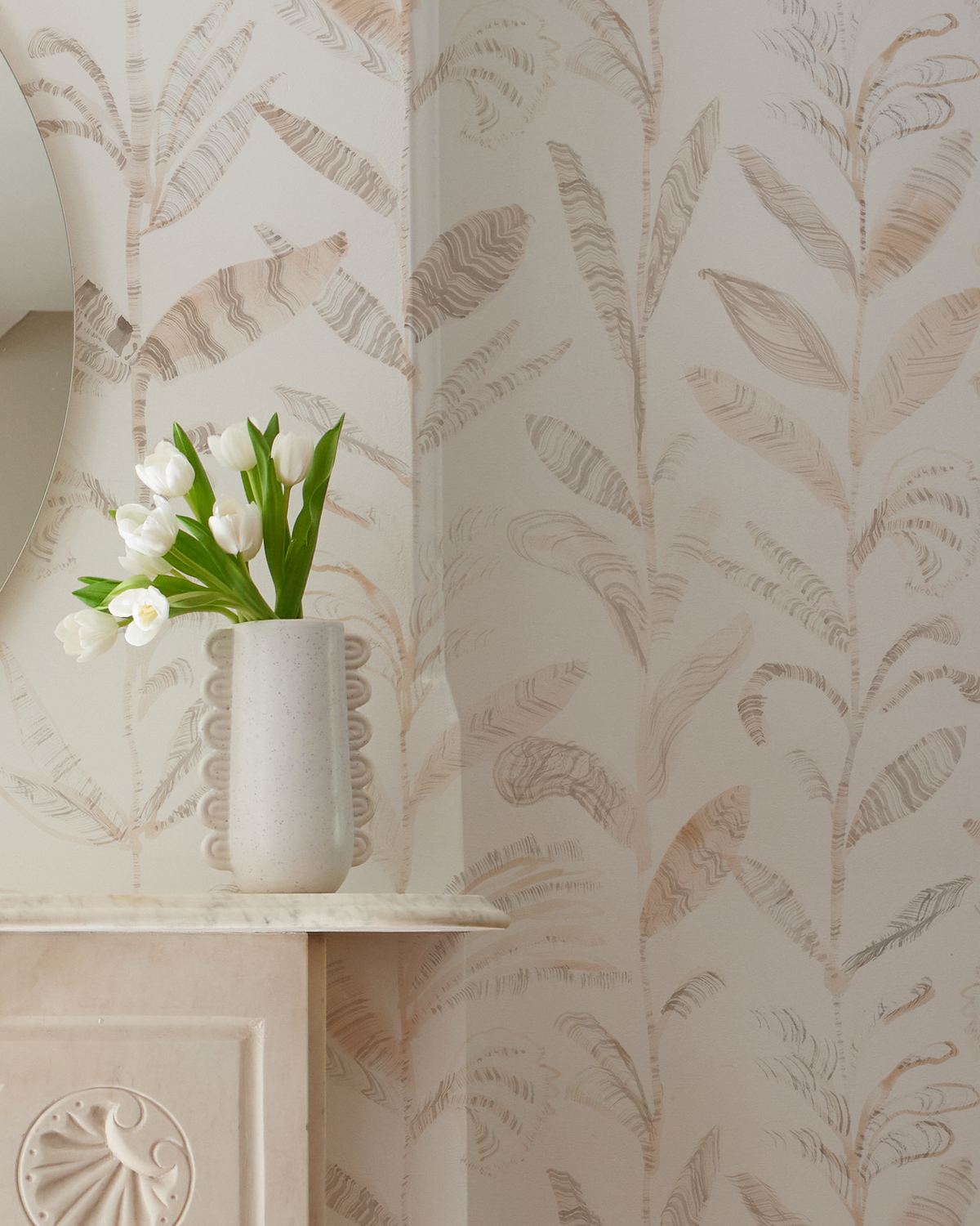 Dream Vine Wallpaper in Soft Brown