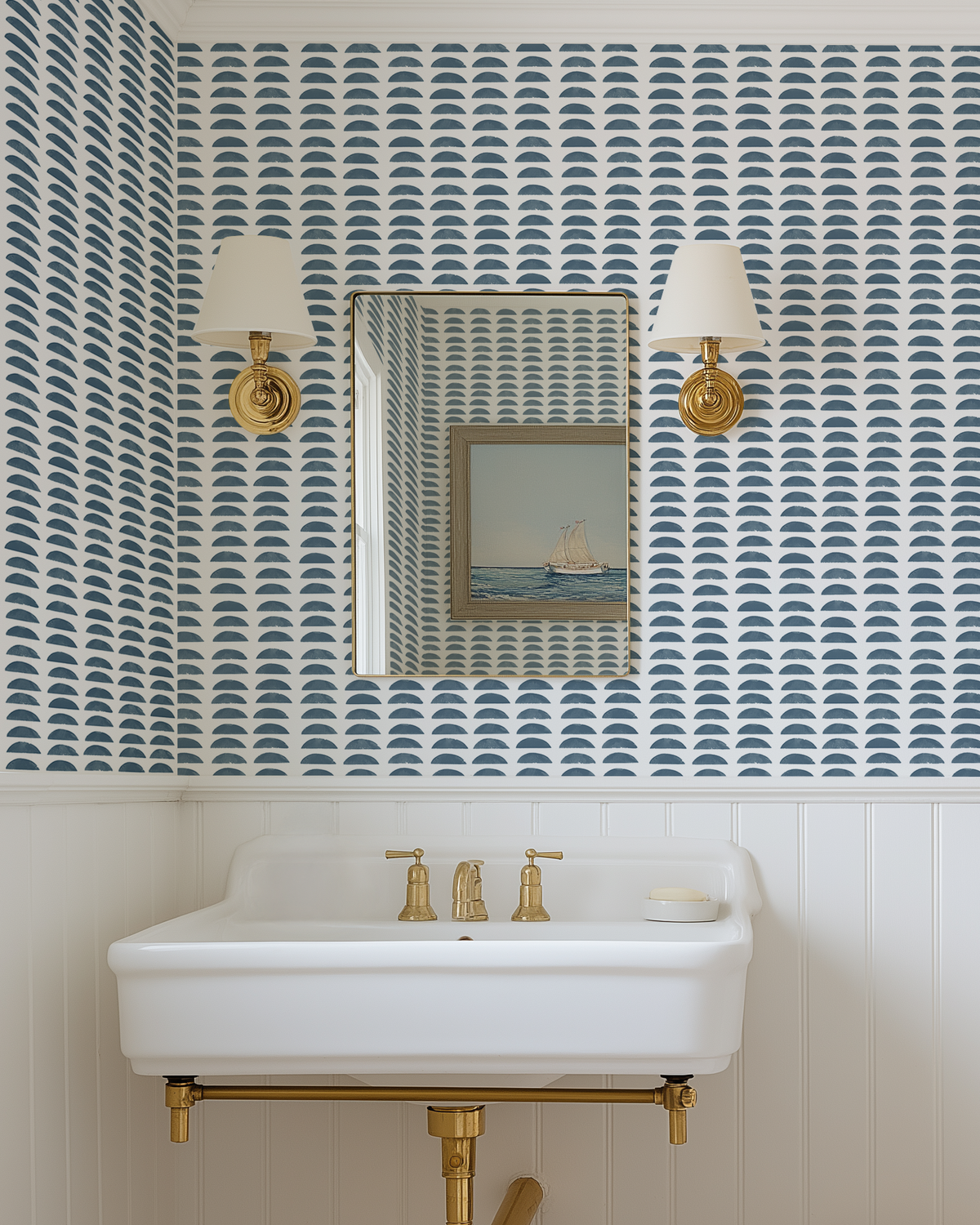 Hills Wallpaper in Blue-Slate