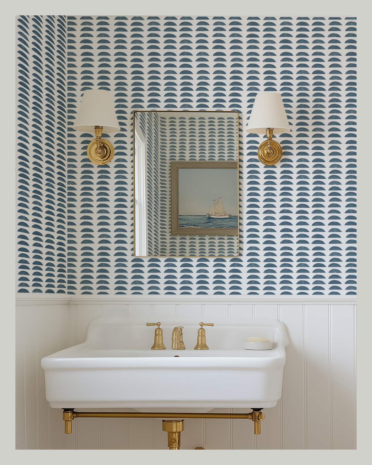 Hills Wallpaper in Blue-Slate