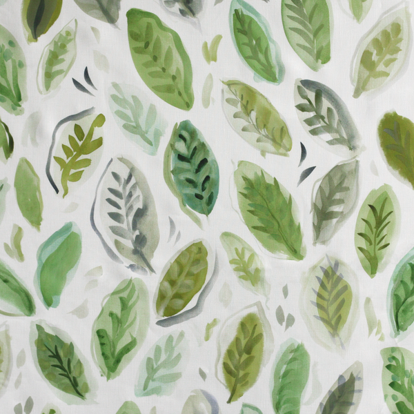 Falling Leaves Fabric in Multi Green