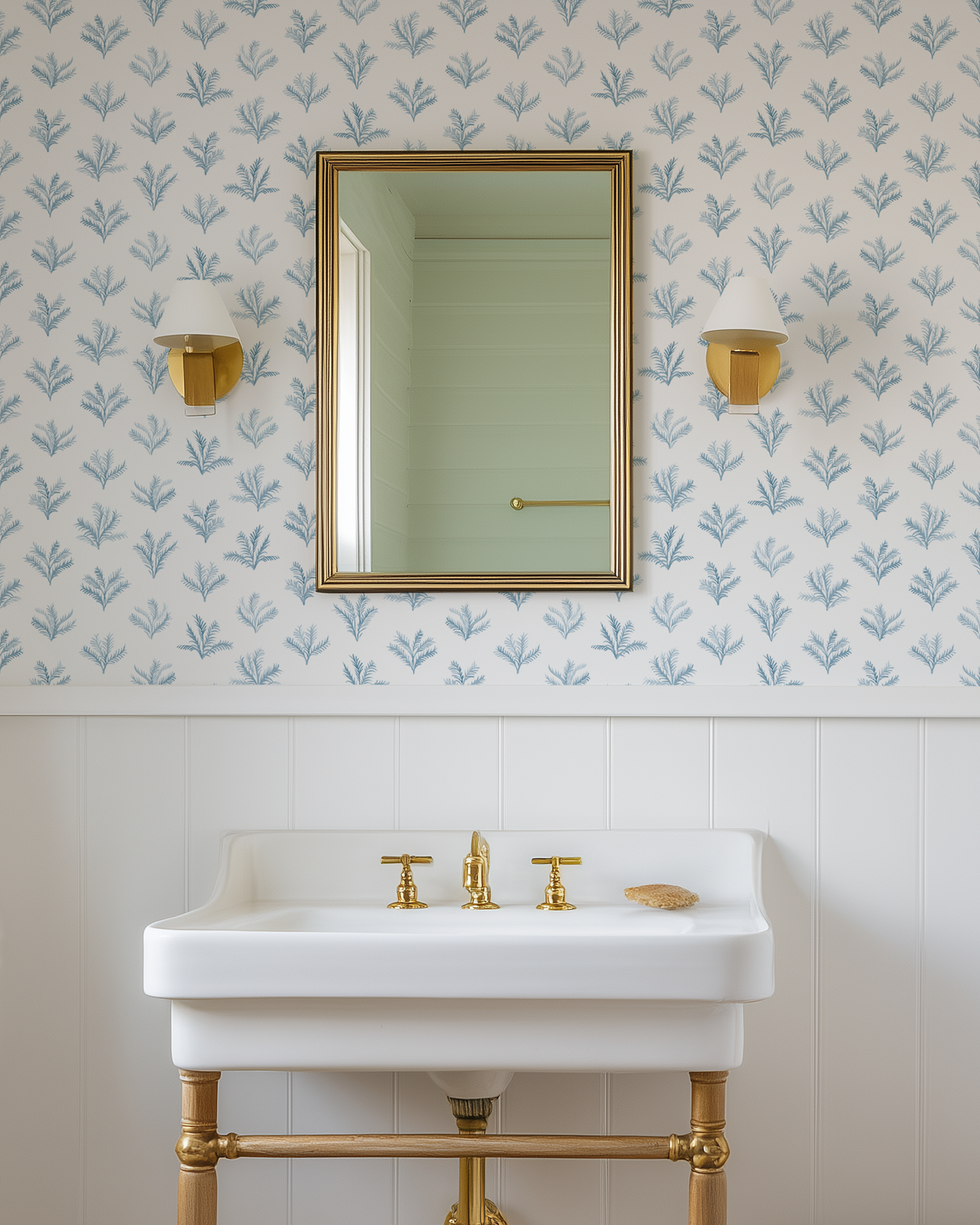 Little Palm Wallpaper in Light Blue
