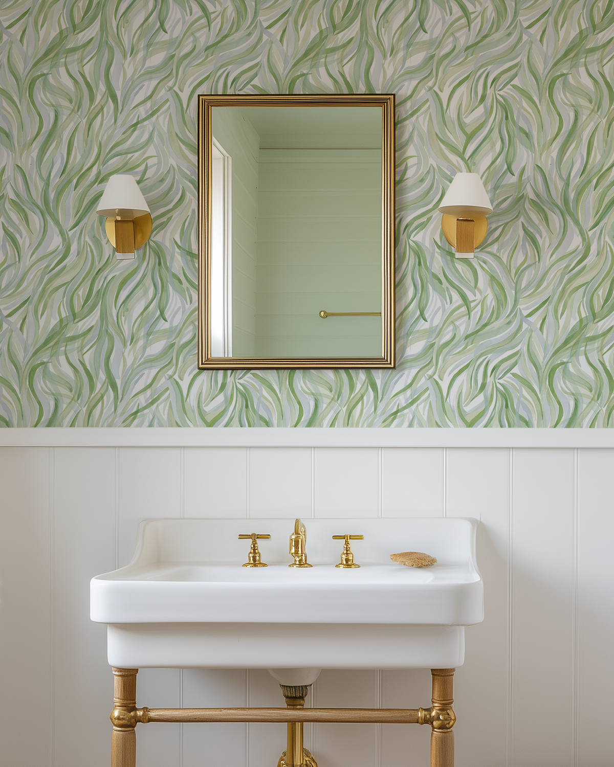 Long Grass Wallpaper in Green/Blue