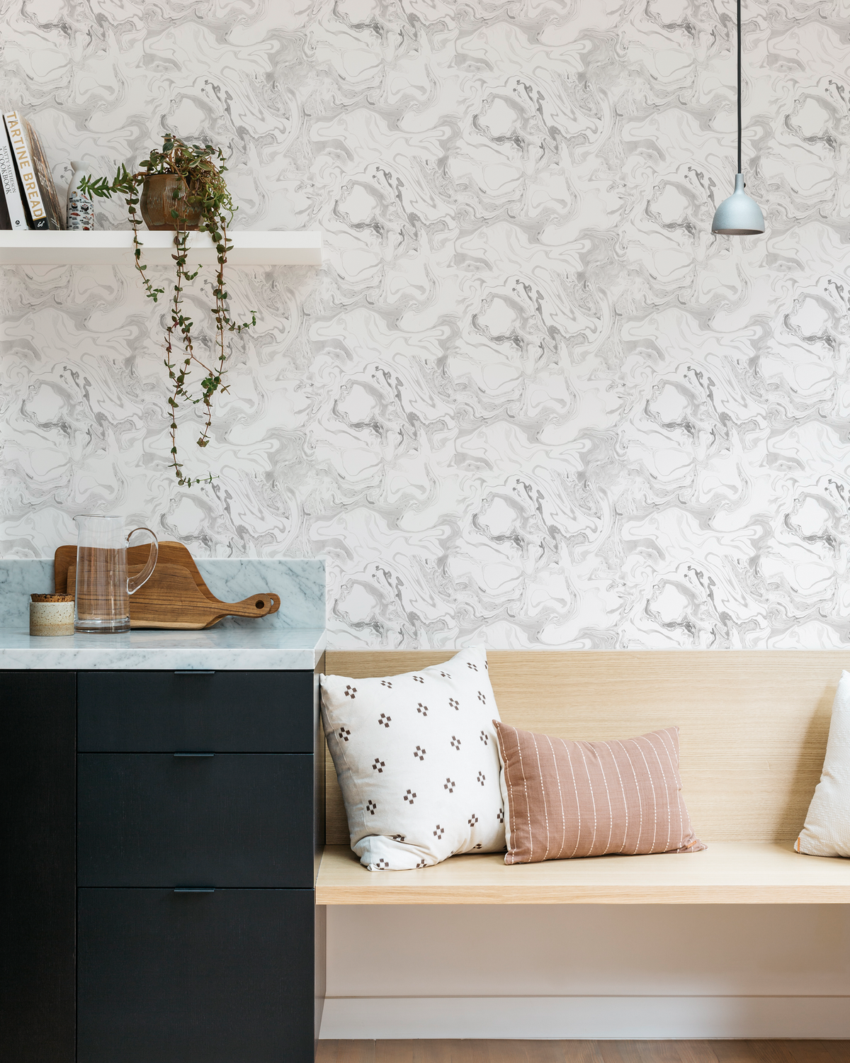 Marble Wallpaper in Pale Gray