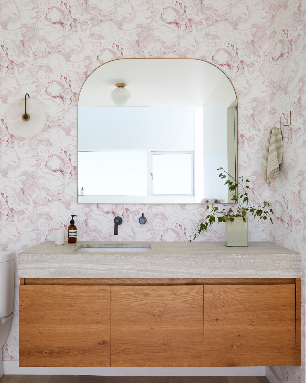 Marble Wallpaper in Pink