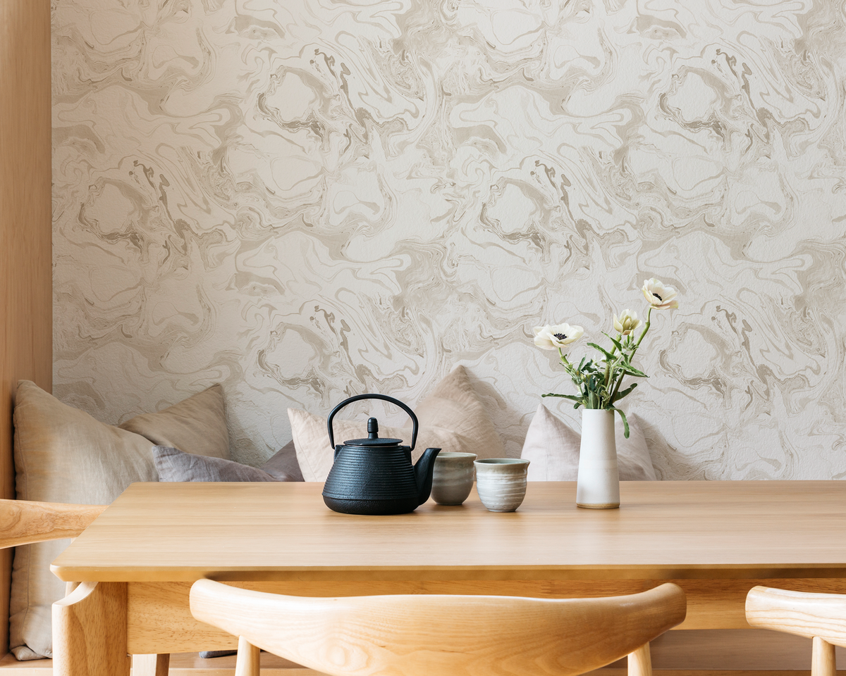 Marble Wallpaper in Sand