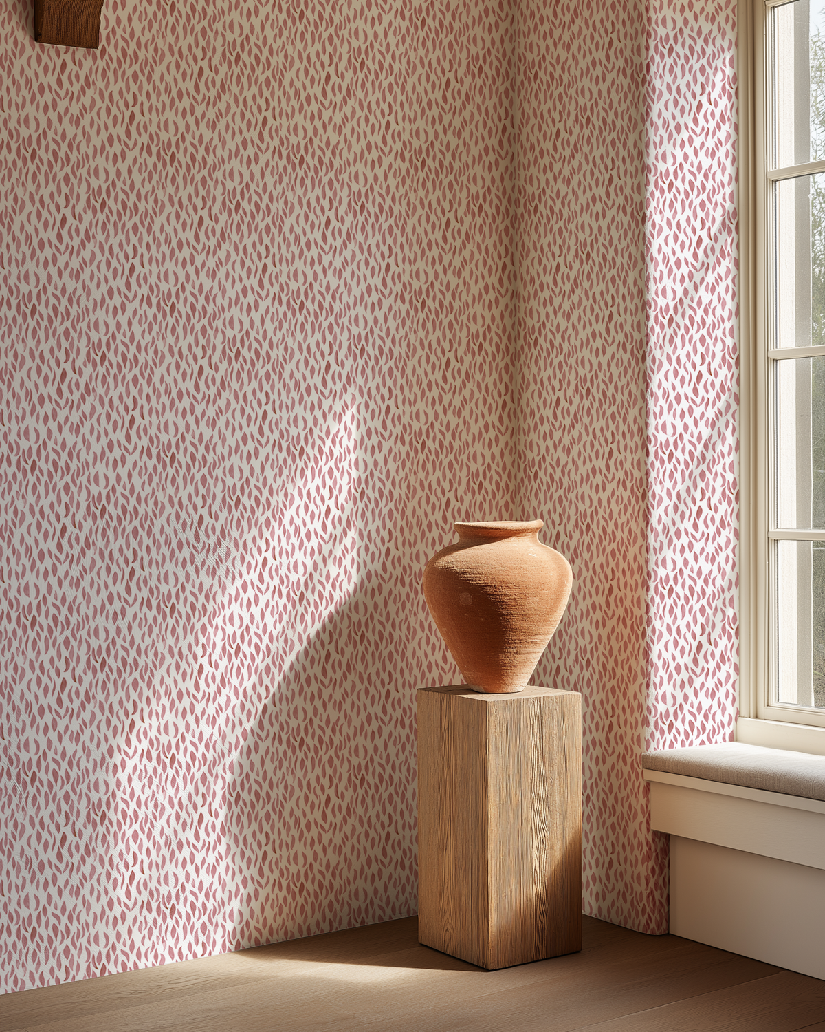 Petals Small Wallpaper in Rose