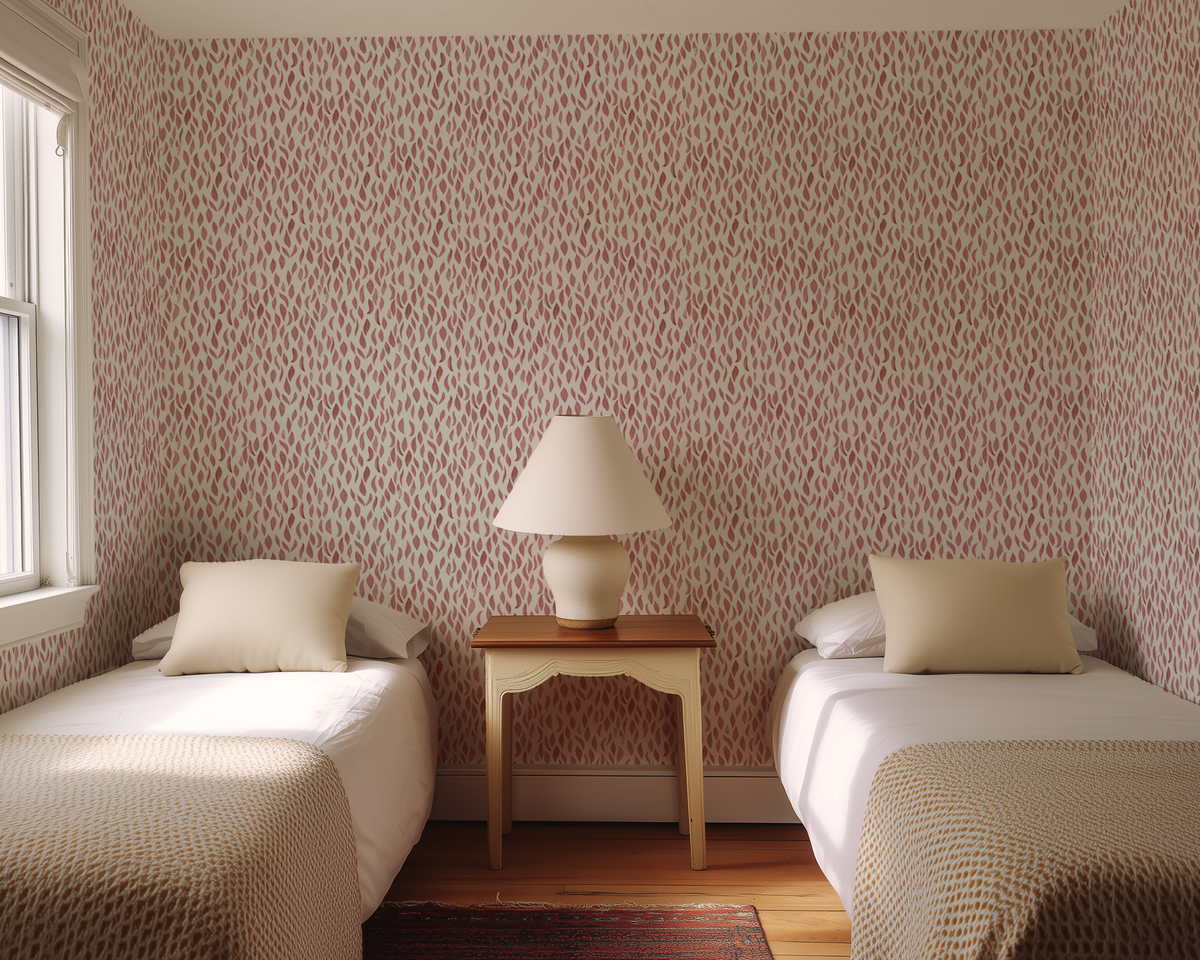 Petals Small Wallpaper in Rose