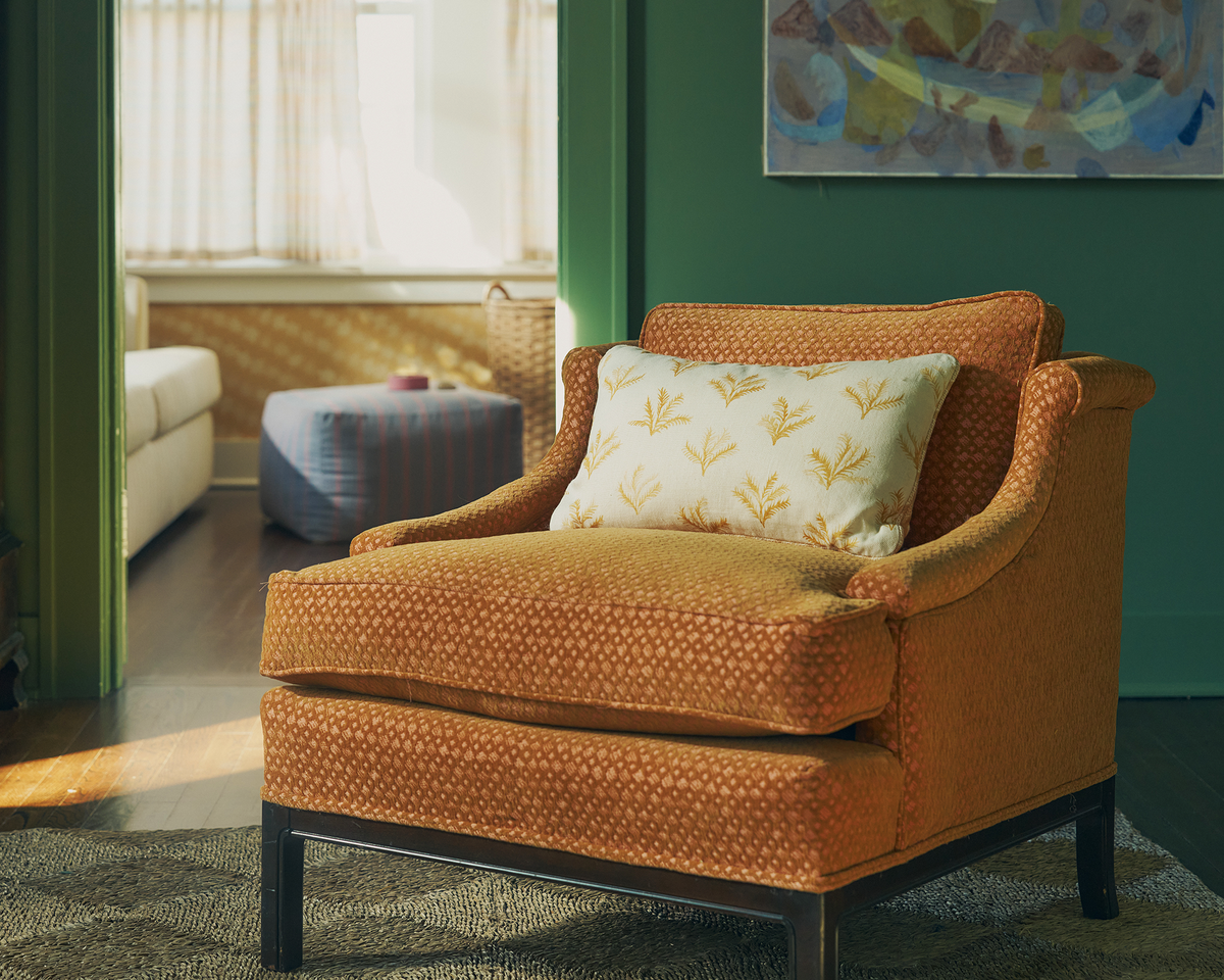 Little Palm Fabric in Goldenrod