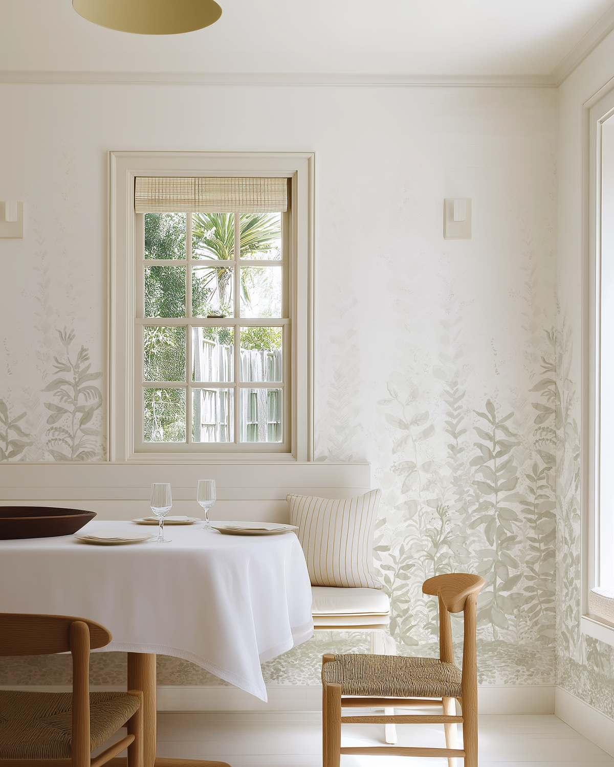 Misty Morning Mural in Gray