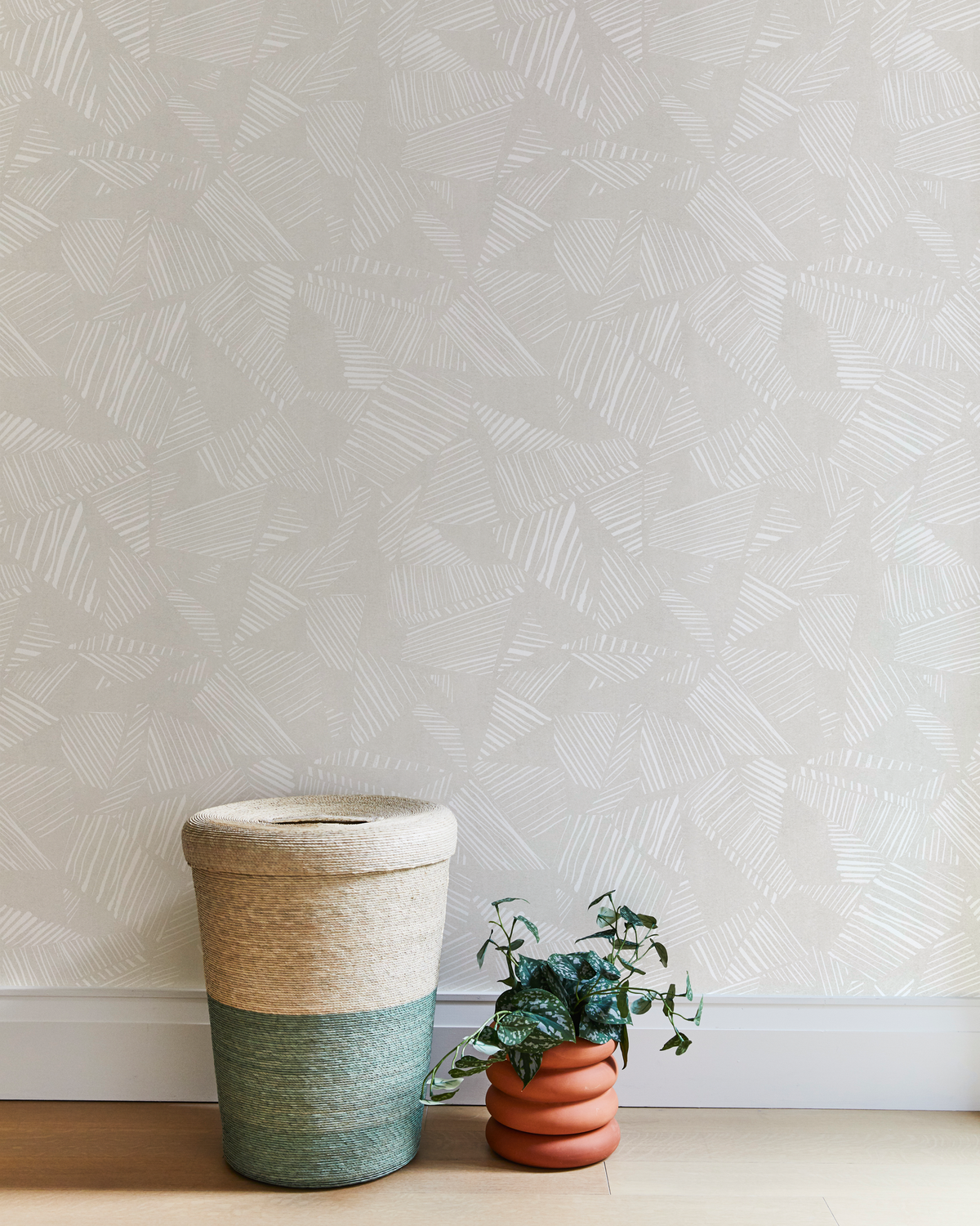 Mixed Stripe Wallpaper in Parchment