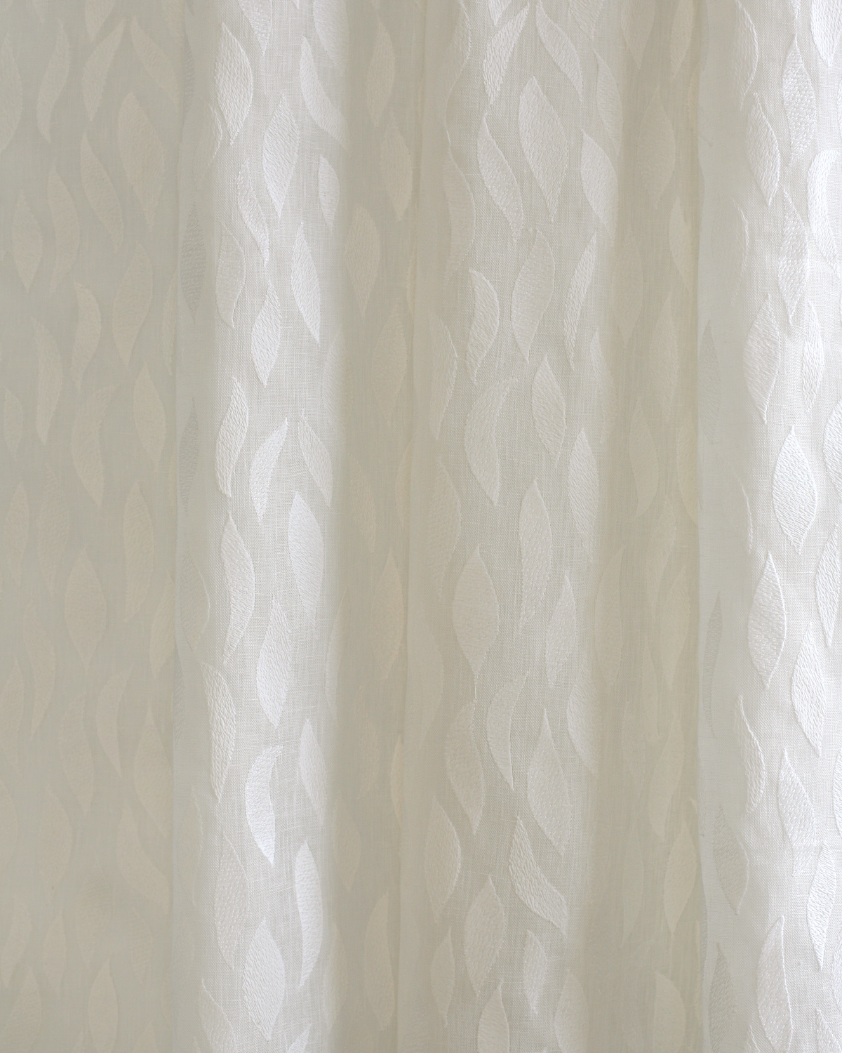 Petals Embroidered Fabric in White