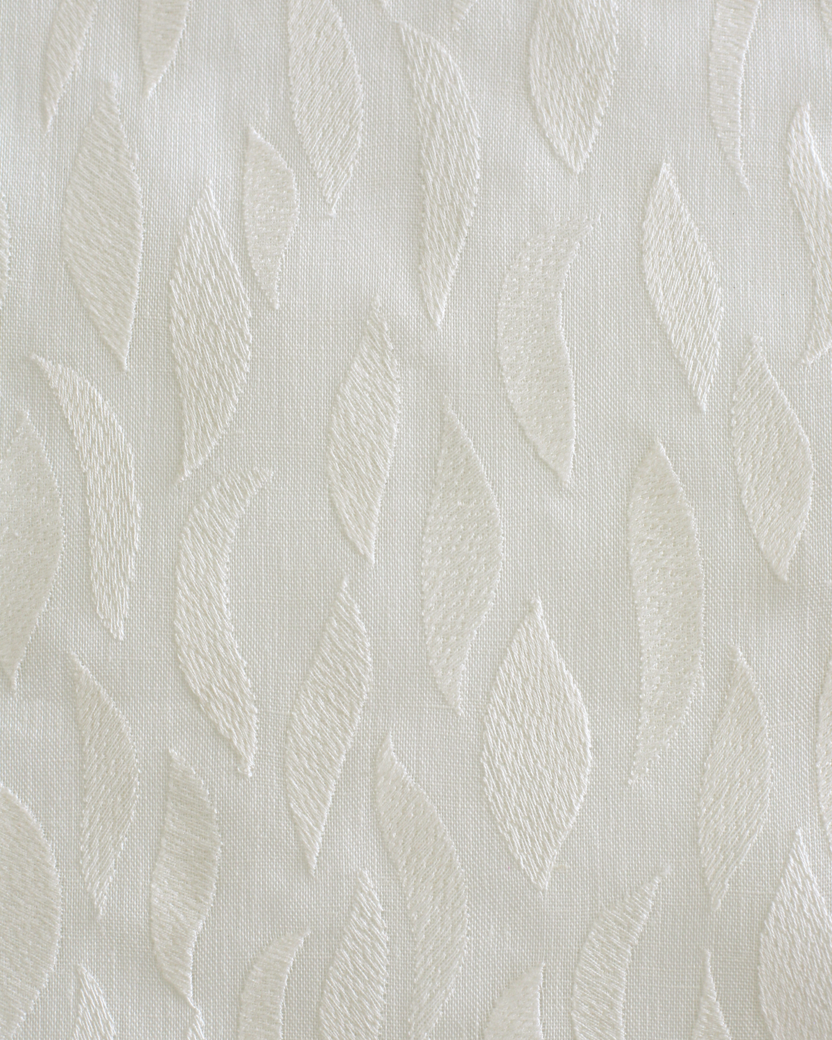 Petals Embroidered Fabric in White