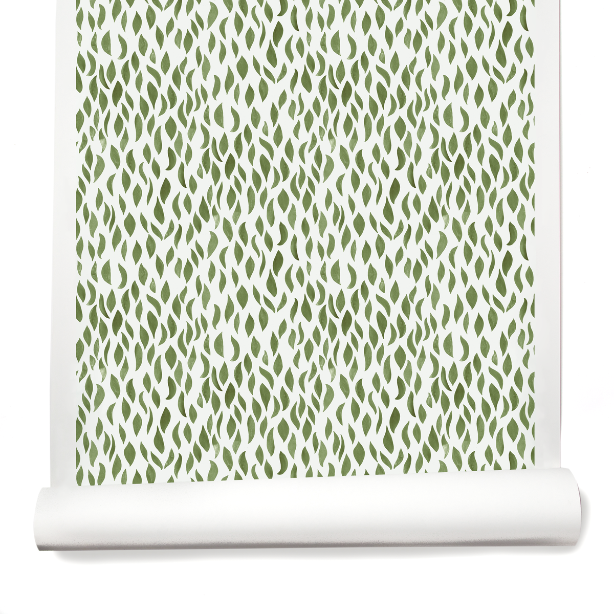 Petals Small Wallpaper in Dark Green