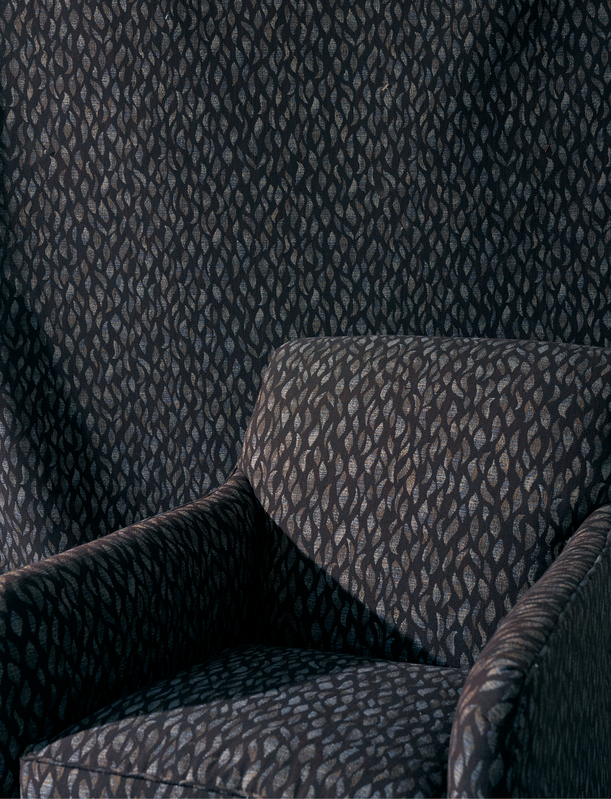 Petals Woven Fabric in Brown-Black
