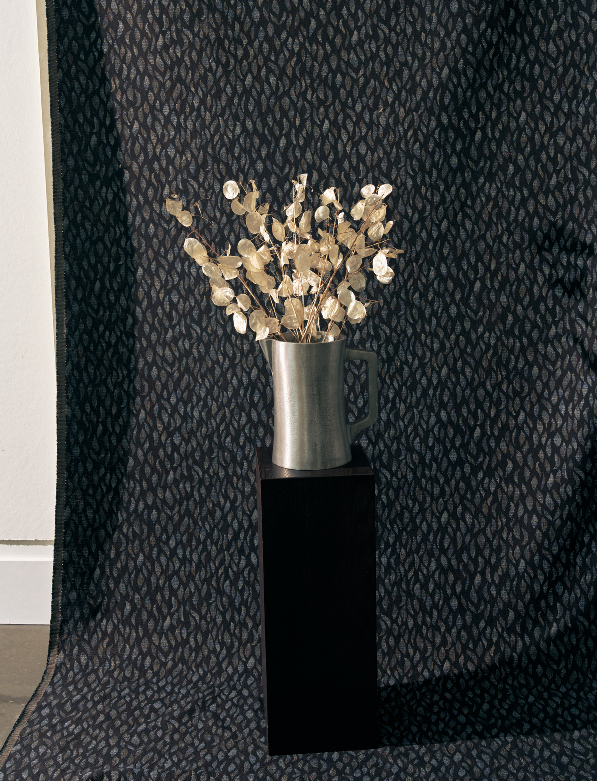Petals Woven Fabric in Brown-Black