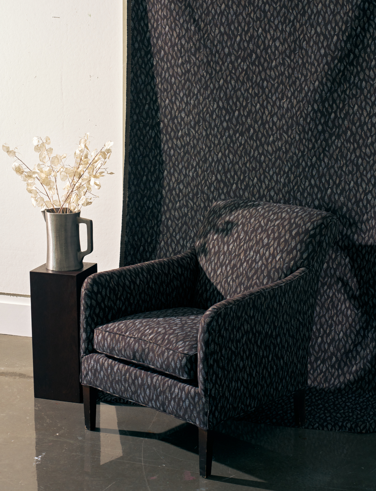 Petals Woven Fabric in Brown-Black