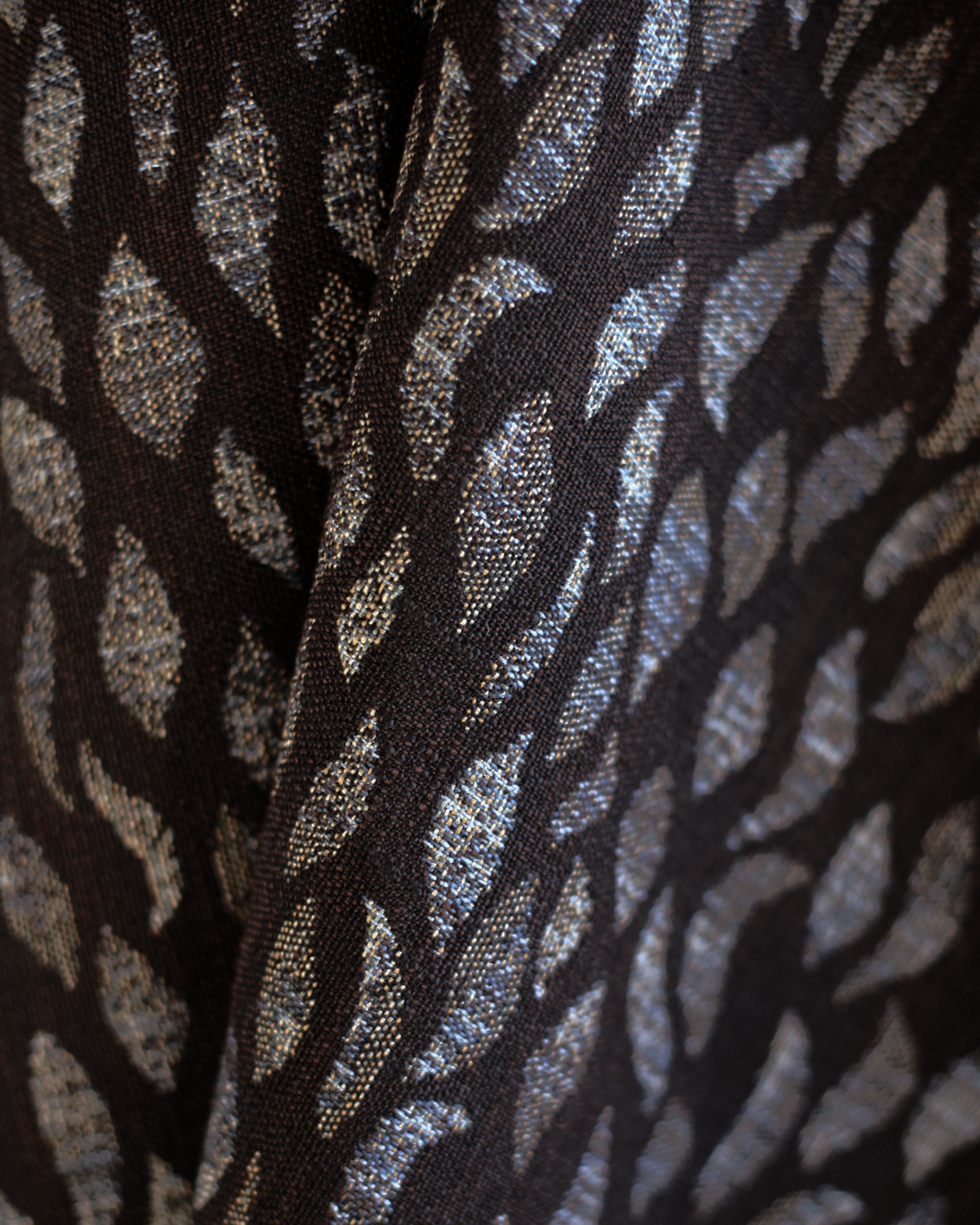 Petals Woven Fabric in Brown-Black