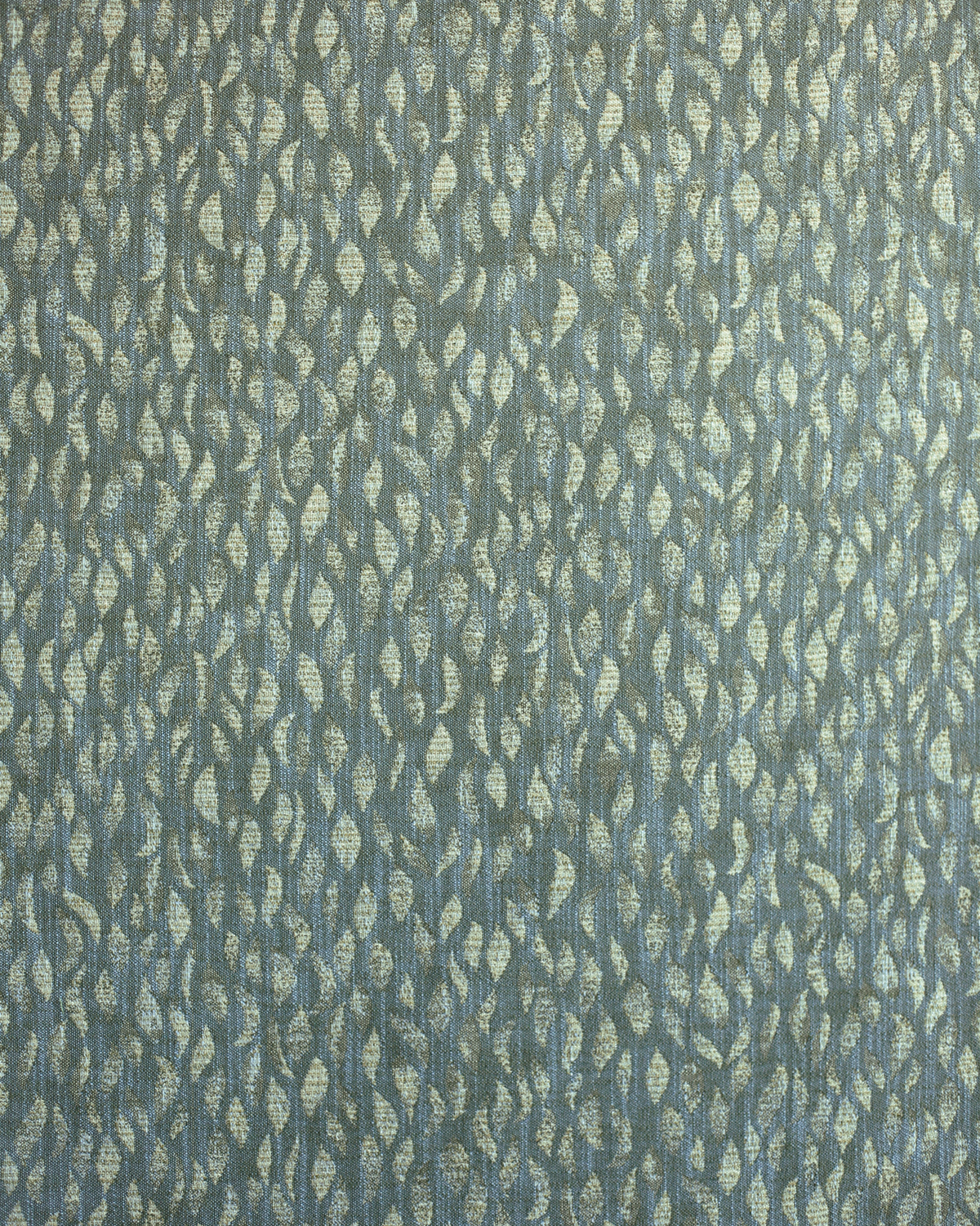 Petals Woven Fabric in Green-Blue
