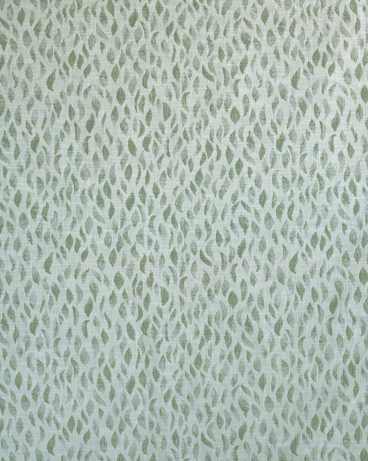 Petals Woven Fabric in Ice/Green