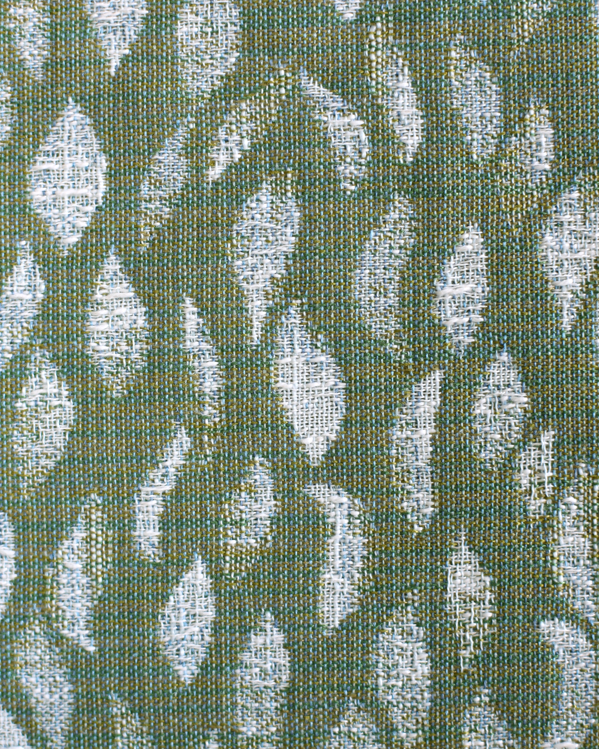 Petals Woven Fabric in Ice/Green