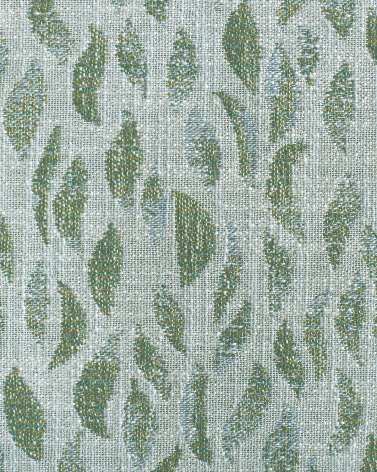 Petals Woven Fabric in Ice/Green