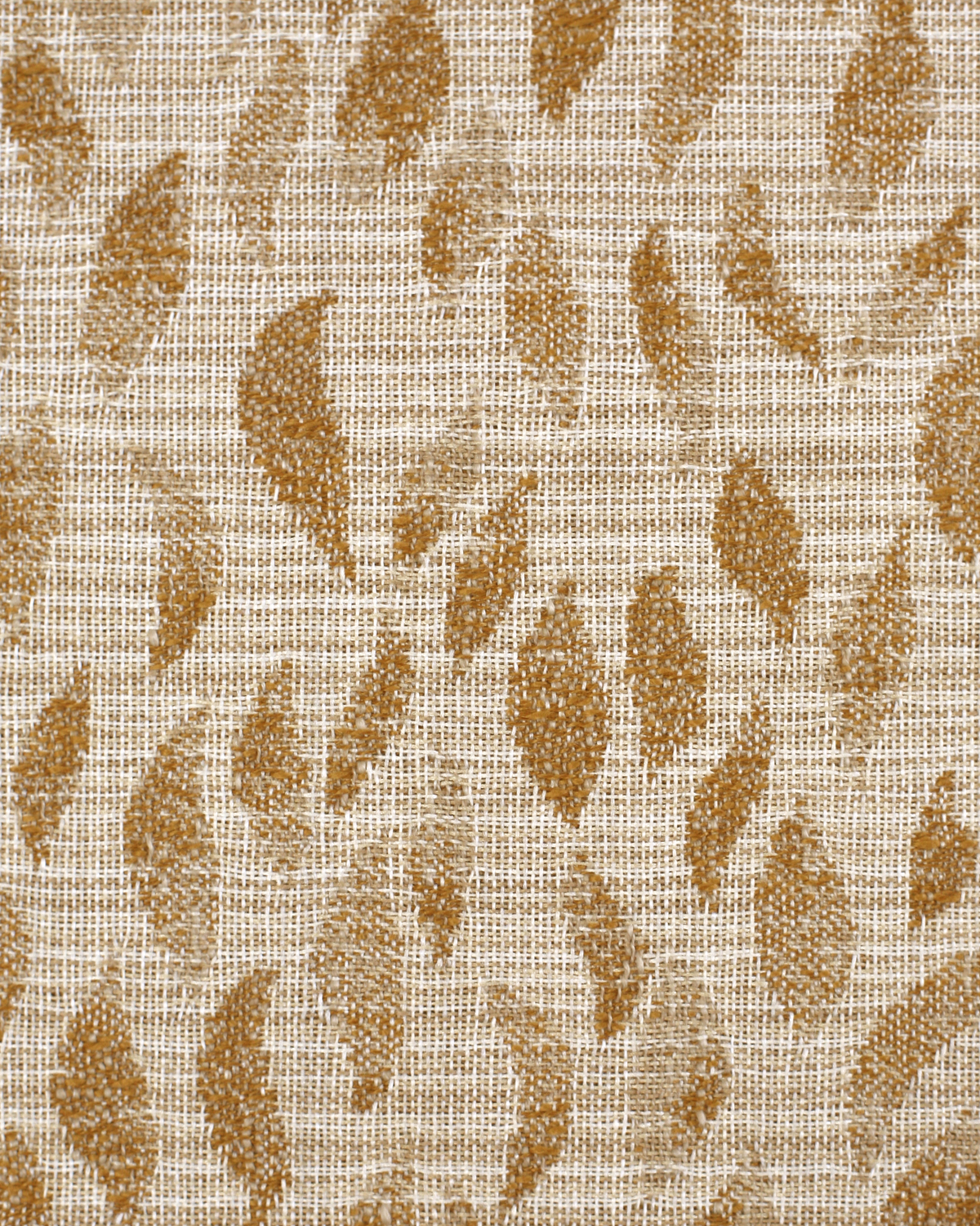 Petals Woven Fabric in Ochre