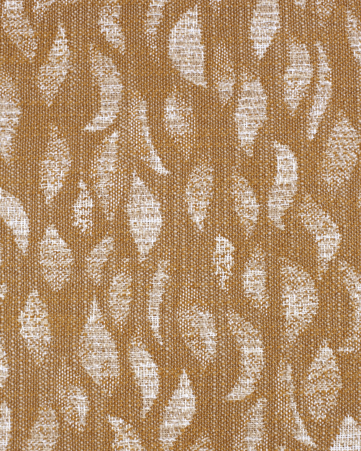 Petals Woven Fabric in Ochre