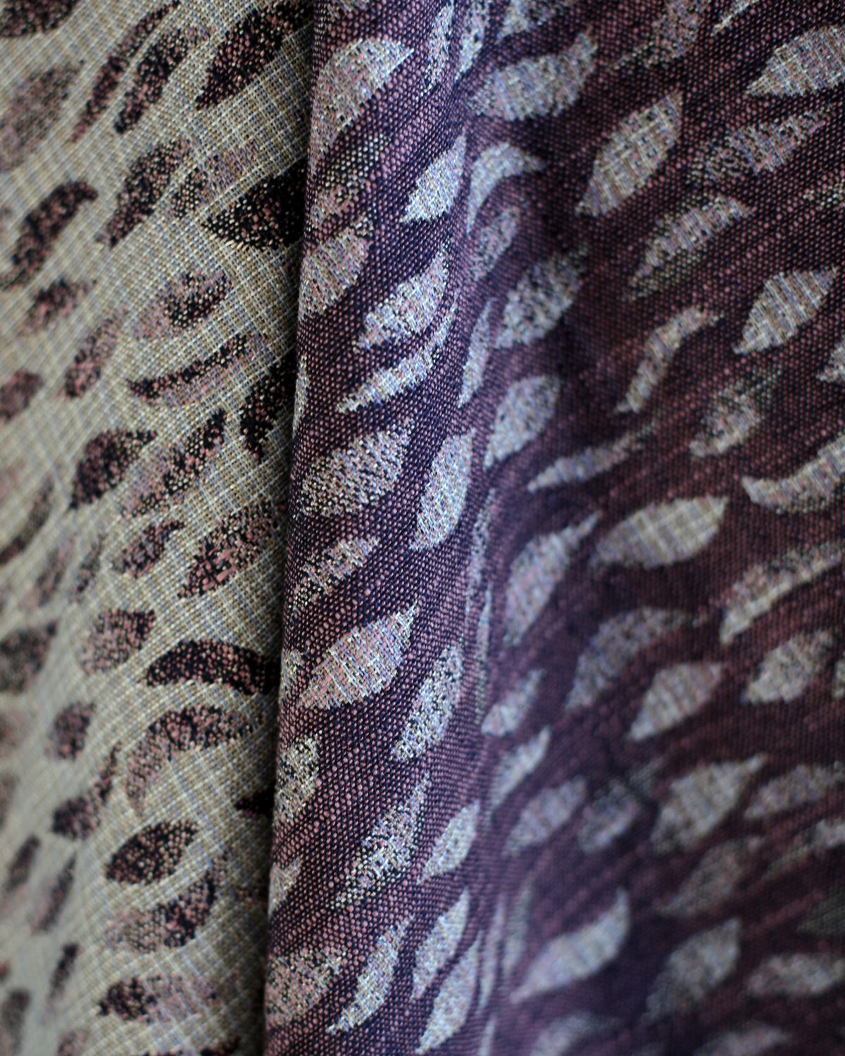 Petals Woven Fabric in Purple