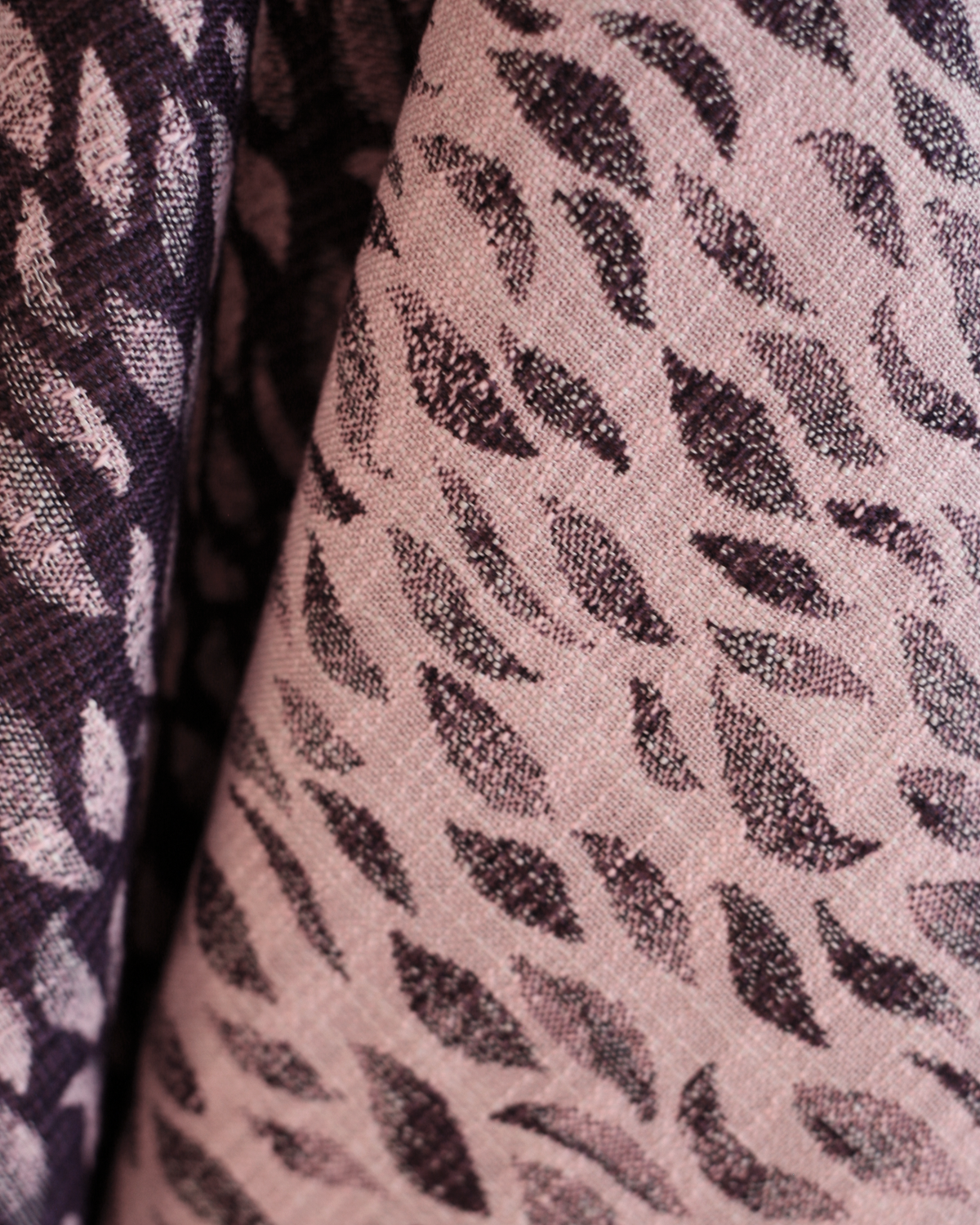 Petals Woven Fabric in Rose/Purple