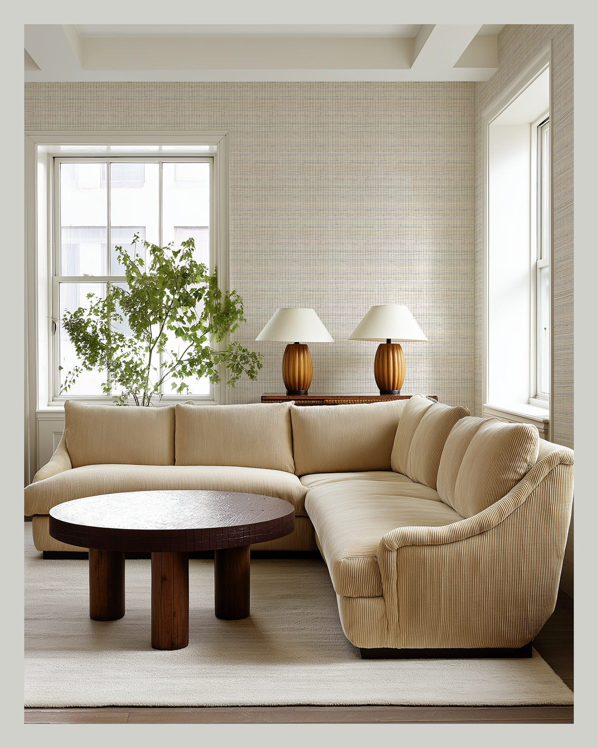 Picnic Wallpaper in Multi-Taupe