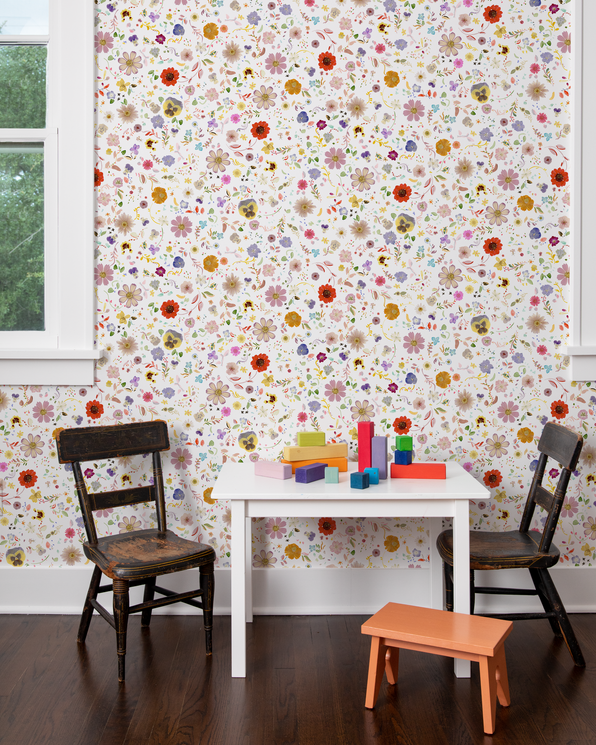 Pressed Flowers Wallpaper in Multi