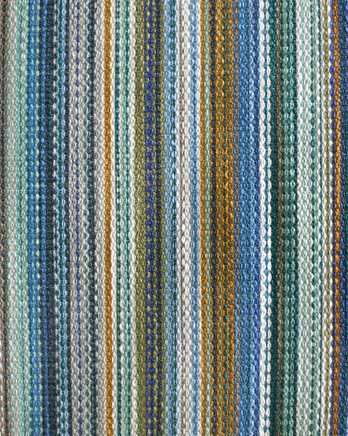 Prism Stripe Fabric in Multi Blue/Green