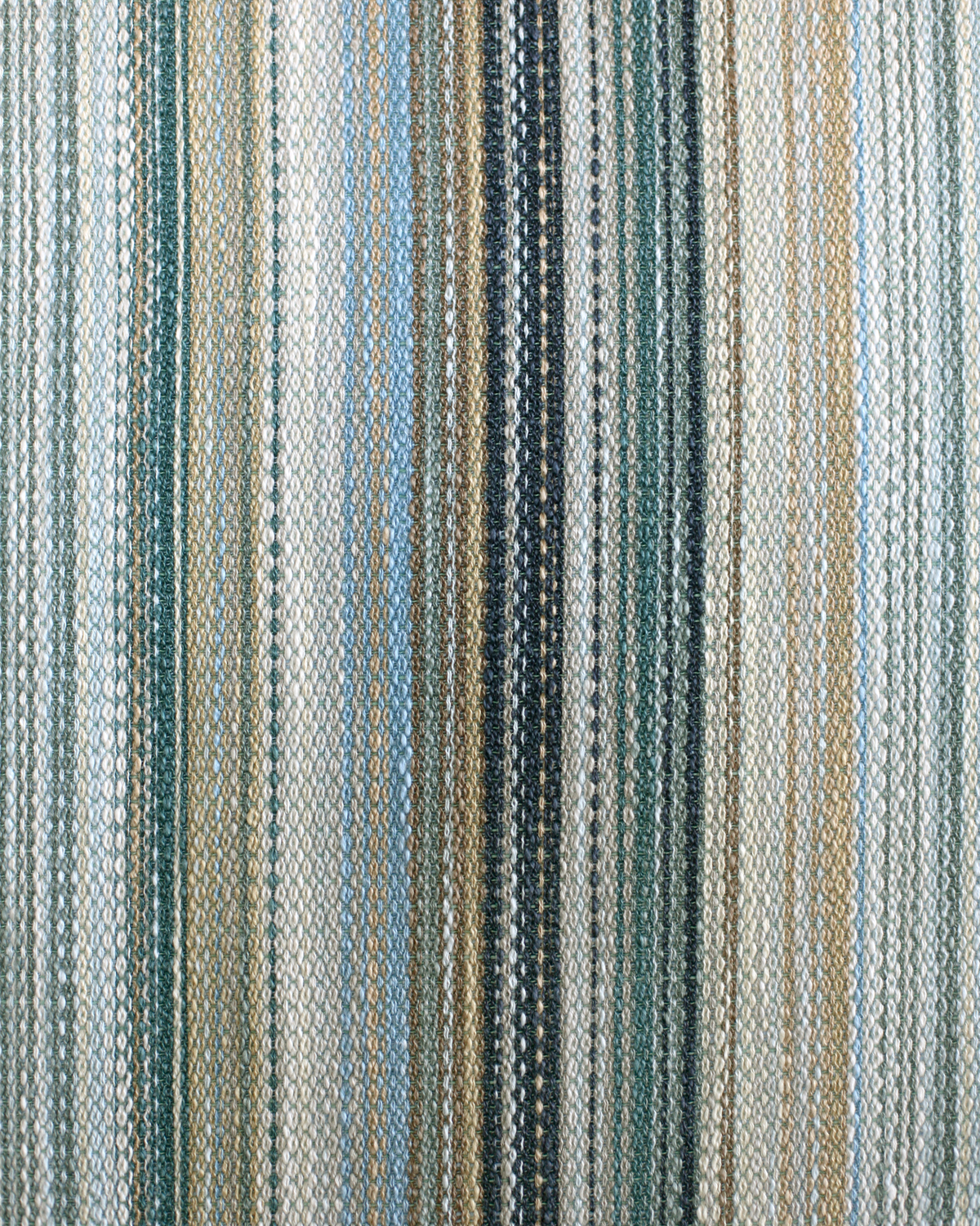 Prism Stripe Fabric in Multi Blue/Sand