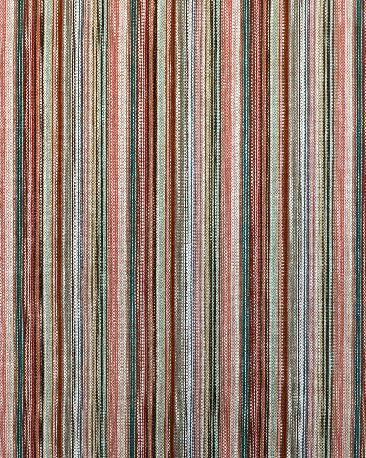 Prism Stripe Fabric in Multi Clay/Green
