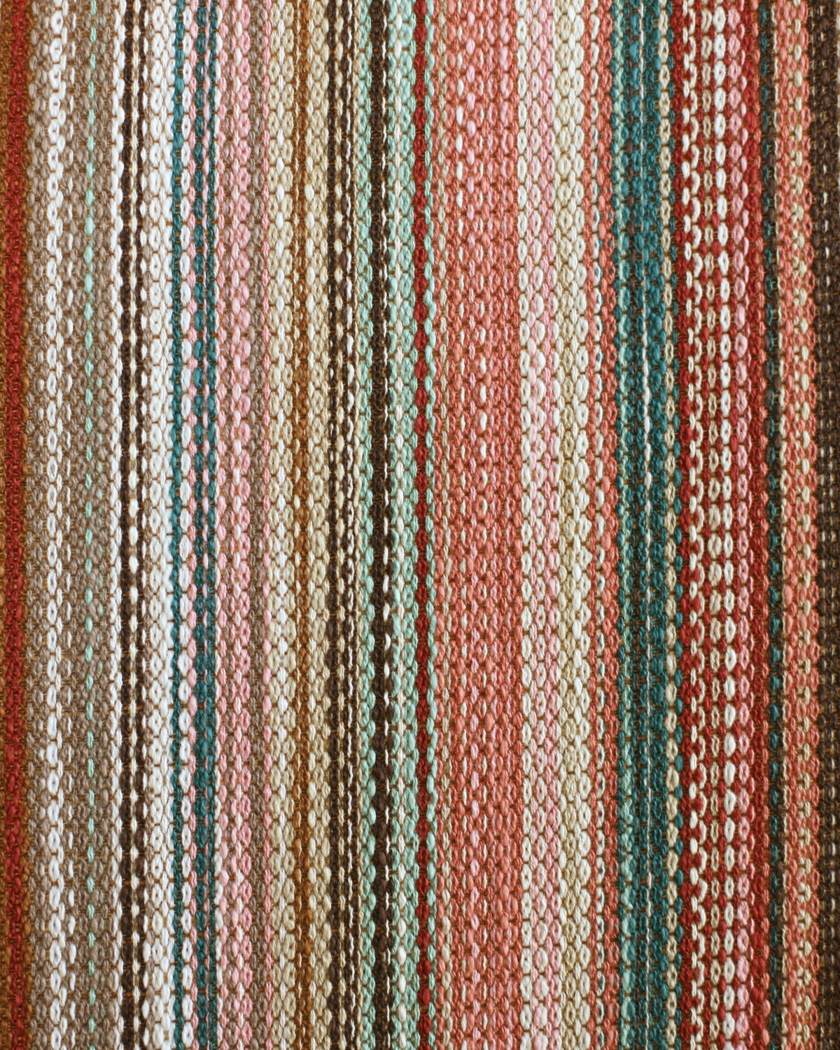 Prism Stripe Fabric in Multi Clay/Green